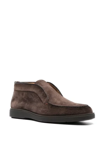 Ghete desert Santoni din piele de căprioară slip-on maro