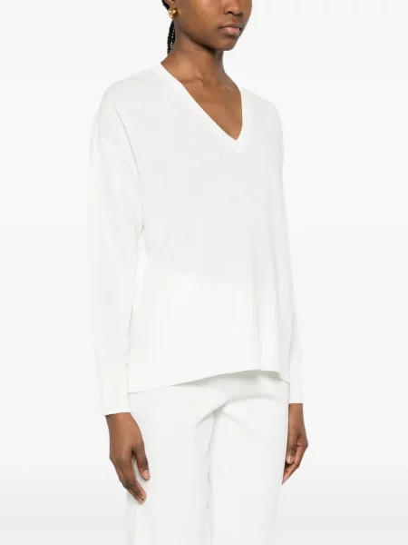 Top Neera z dekoltem w serek biały