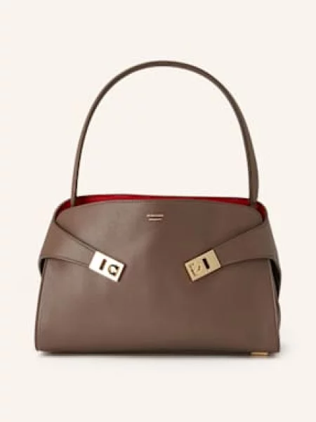 Ferragamo Torebka Hug braun czerwona