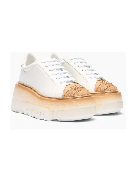 Sneakersy Casadei skórzane białe