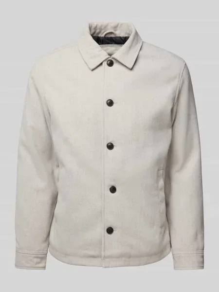 Kurtka koszulowa o kroju regular fit z kołnierzykiem typu kent model ‘CARTER’ Jack & Jones Premium biała
