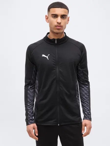 PUMA Jachetă de trening gri / gri închis / negru alb