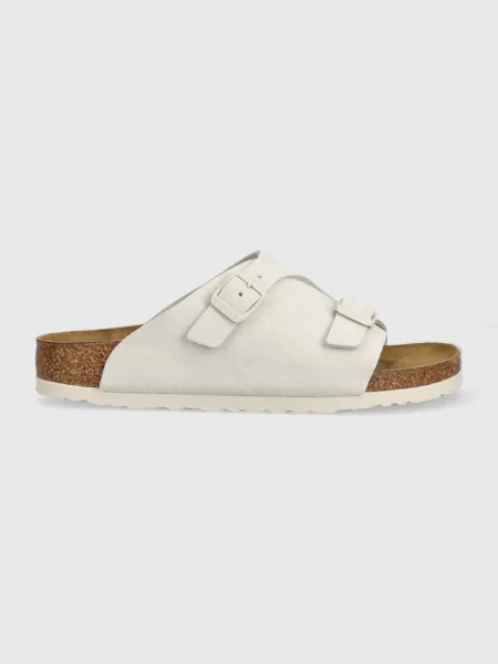 Велурени чехли Birkenstock Zurich сиво