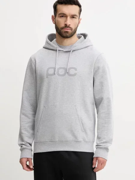 Суичър с качулка Poc с качулка с принт сиво