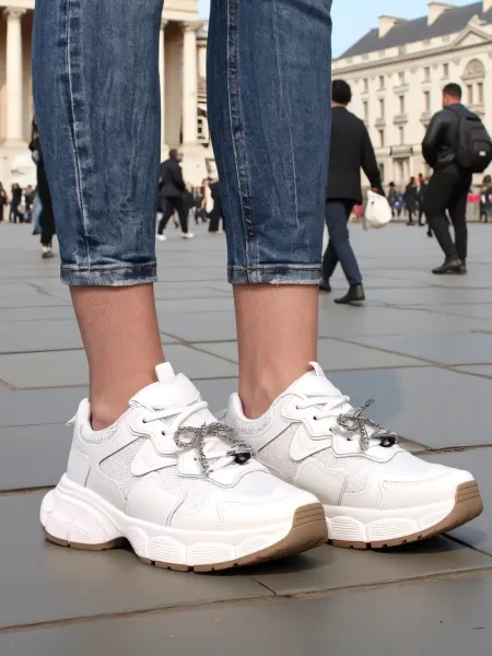 Sneakerși Resti alb