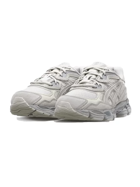 Sneakersy Asics Gel-nimbus zamszowe w miejskim stylu szare
