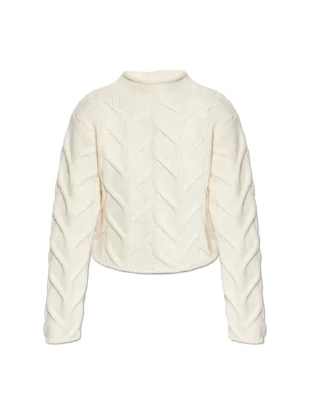 Sweter z golfem Frame wełniany biały