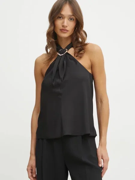 Marella top BERMUDA femei neted negru