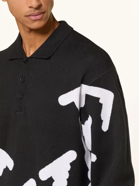 Nike Pletené Polo Tričko Club Rugby černá bílá
