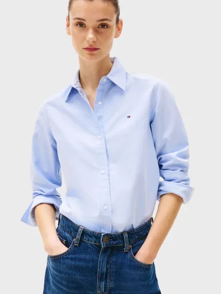 Твілова сорочка Tommy Hilfiger блакитна