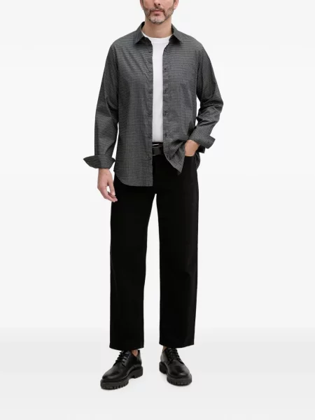 Μακρύς πουκάμισο Armani Exchange με σχέδιο μαύρο