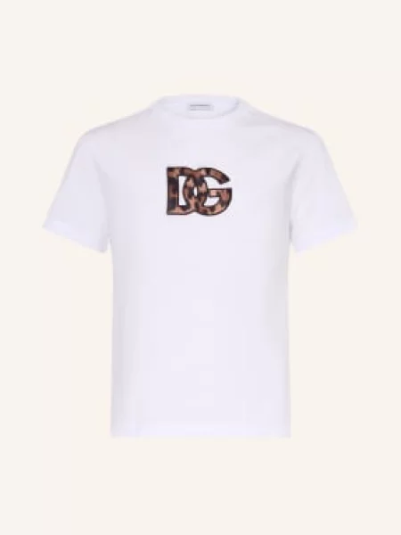 Dolce & Gabbana Tričko / hnědá / černá bílá