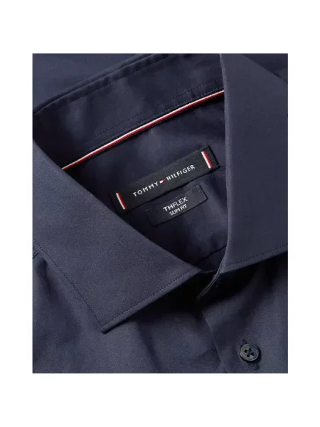 Koszula Tommy Hilfiger popelinowa niebieska