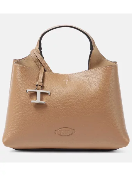 Usnjena torbica Tod's rjava