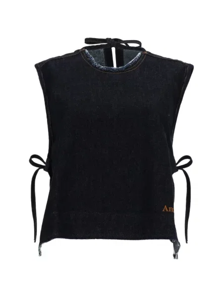 Top Amish wiązany niebieski