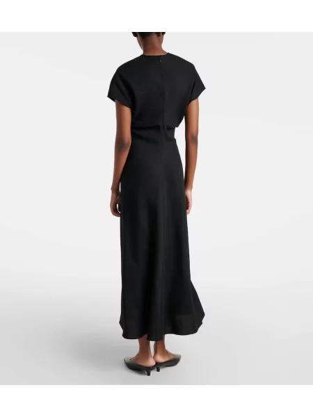 Rochie maxi Toteme de lână de costum negru