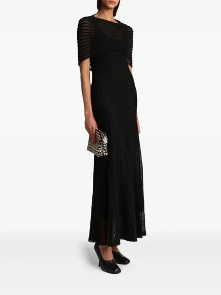 Rochie Khaite cu dungi de costum negru