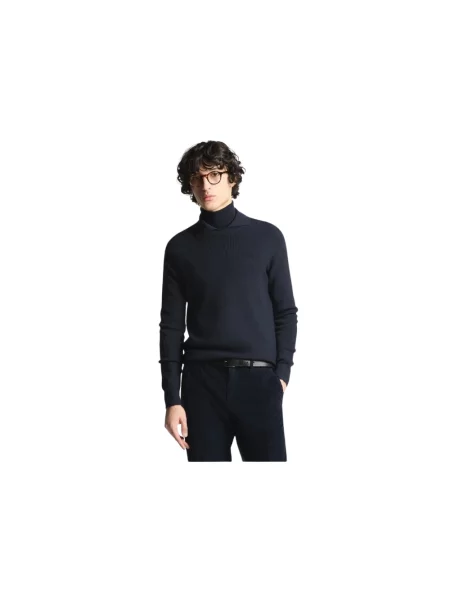 Sweter z golfem Fay do golfa niebieski
