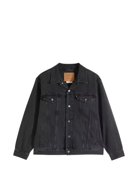 Blugi Levi's® cu model herringbone negru