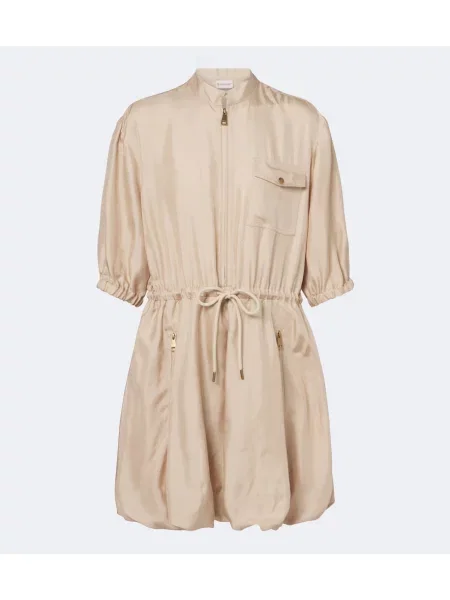 Rochie Moncler de mătase bej