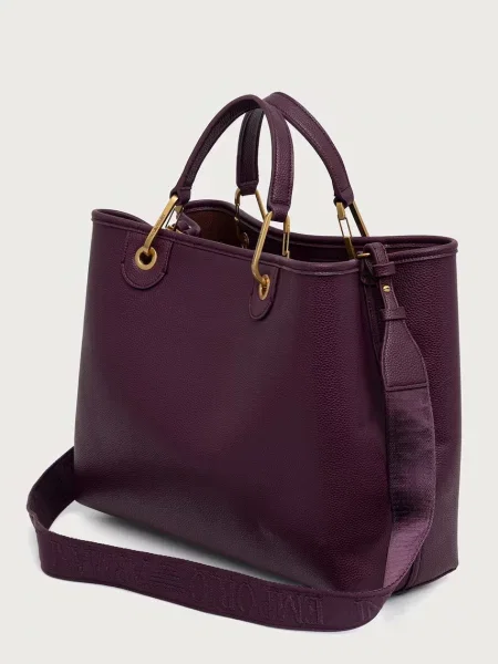 Кожаная сумка шоппер Emporio Armani