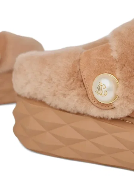 Papuci de casă Jimmy Choo maro