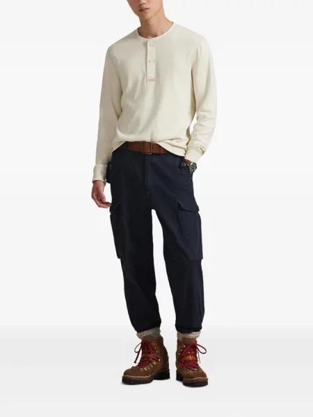 Ριγέ polo Polo Ralph Lauren με κουκούλα με αυτόγραφο λευκό