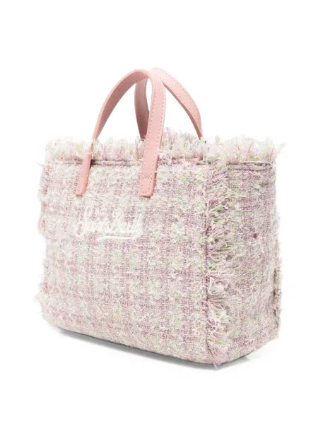 Geantă Mc2 Saint Barth din tweed roz