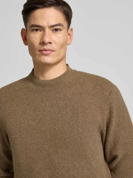 Sweter dzianinowy z kołnierzykiem polo model MAVERICK' Jack & Jones Premium
