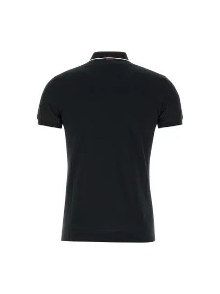 Koszulka polo Zegna klasyczna czarna