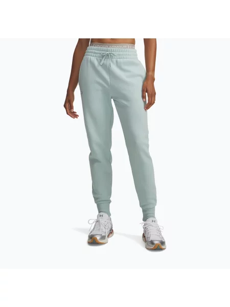 Pantaloni pentru femei Under Armour Rival Fleece Joggers enamel blue/white alb