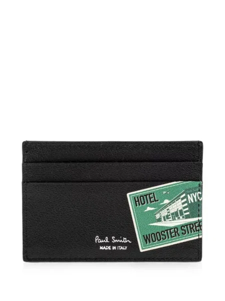 Portofel Paul Smith din piele cu imagine negru