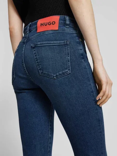 Jeansy o kroju skinny fit z 5 Hugo niebieskie