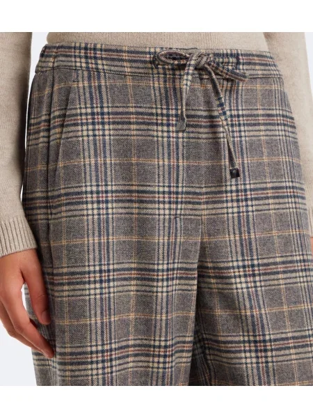 Pantaloni 's Max Mara de lână în carouri