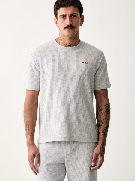 HUGO tricou loungewear bărbătesc cu Austin T-Shirt gri