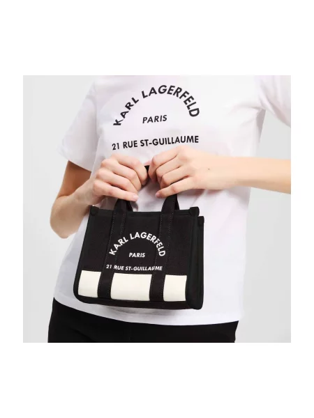 Karl Lagerfeld Kabelka krémová černá