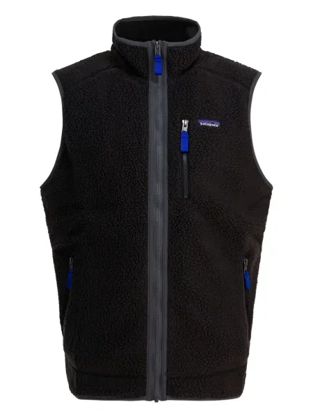 Vestă Patagonia din fleece negru