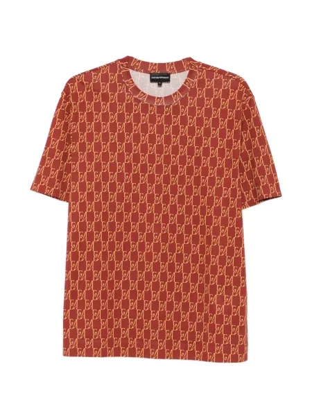 Tricou Emporio Armani cu imagine roșu