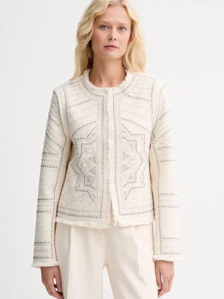 Morgan marynarka jednorzędowa wzorzysta VCLIKY beżowy