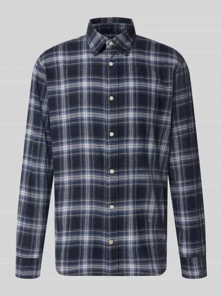 Koszula casualowa o kroju regular fit z kołnierzykiem typu kent model FIELD' Jack & Jones granatowa