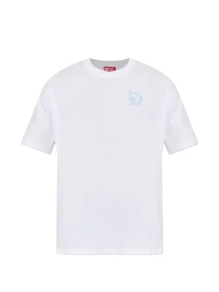 Tricou Diesel cu imagine alb