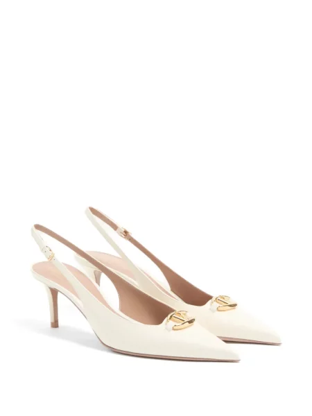 Pantofi cu toc Valentino Garavani slingback alb