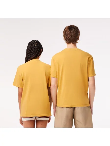 Lacoste Koszulka Natural Dyed Jersey żółta