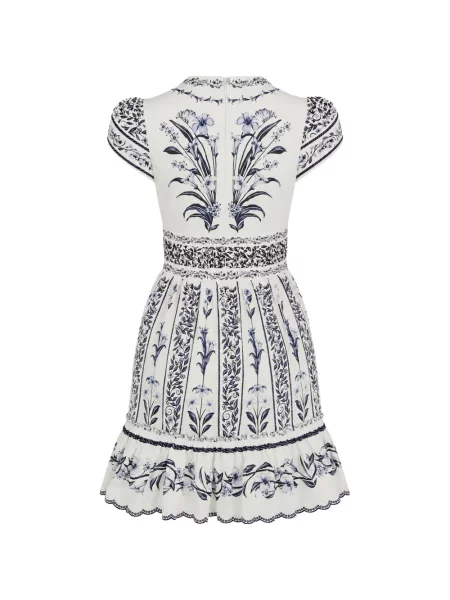 Rochie mini Farm Rio cu model floral cu imagine alb