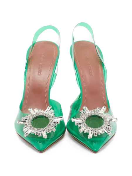 Pantofi cu toc Amina Muaddi verde