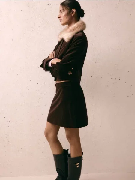 Юбка Reserved из тюля коричневая