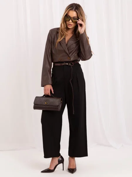Culotte hlače Italy Moda crna