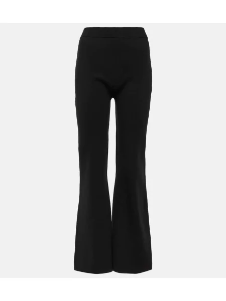 Pantaloni Joseph cu talie înaltă de mătase negru