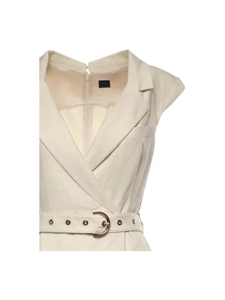 Sukienka midi Pinko kopertowa beżowa