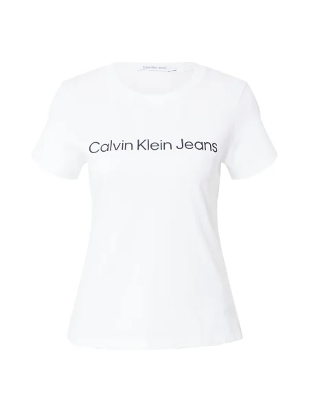 Calvin Klein Jeans Tricou / negru alb
